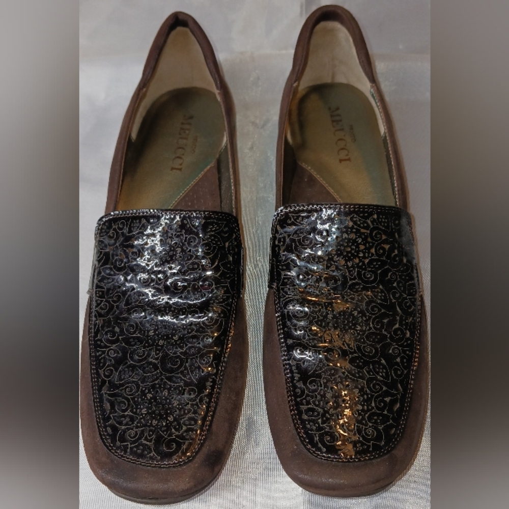 "Sesto Meucci" Elegant Brown w/ Dark Brown Women's Loafers Size 8 1/2